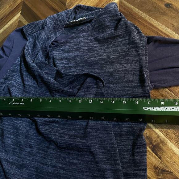 Logo by Lori Goldstein Top Cardigan Set Size XS Purple QVC Chiffon Hem - Picture 9 of 13